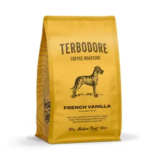 Terbodore French Vanilla flavoured coffee beans 250g bag classic creamy vanilla flavour premium medium roast South Africa