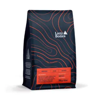 Terbodore Lazy Bones coffee beans 250g bag whole bean dark roast green apple notes clean balanced adventure blend freshly roasted South Africa