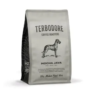 Terbodore Mocha Java coffee beans 250g bag plunge filter grind medium roast fruit spice notes freshly roasted South Africa